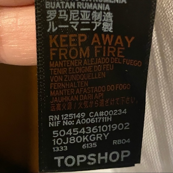 Topshop Gray Mesh Sheer Overlay Dress NWT US 4 #10J80K - Picture 10 of 15